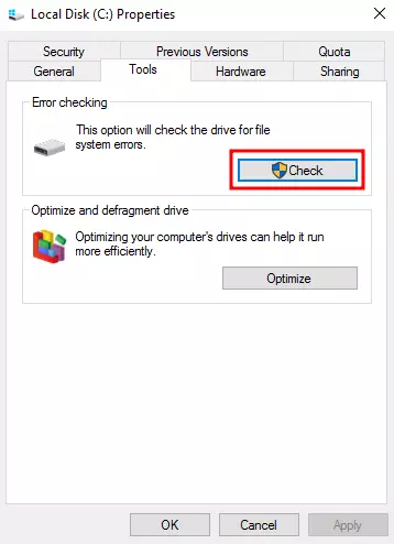 disk check pada windows 10