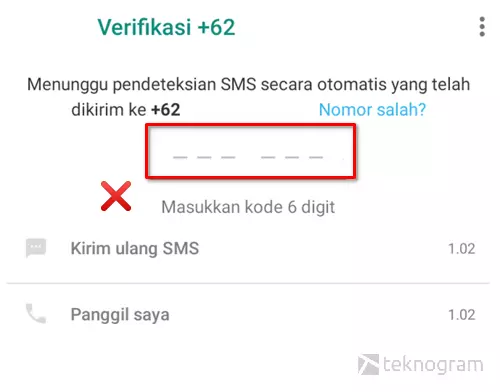 kode verifikasi whatsapp