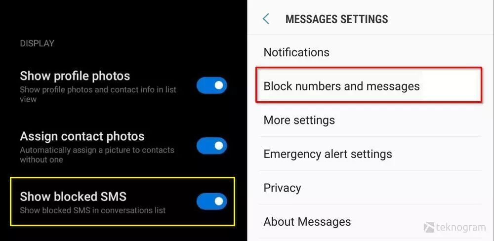 pengaturan blokir pesan dan panggilan untuk whatsapp