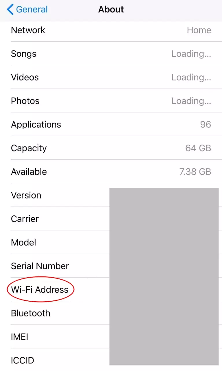 mac address di iphone dan ipad