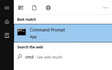 menu command prompt pada start menu windows
