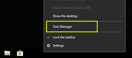 menu task manager di taskbar windows 10