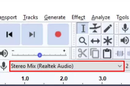 pengaturan stereo mix di audacity