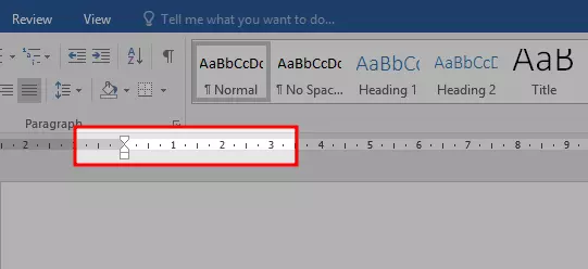 kotak dan segitiga pada ruler di word