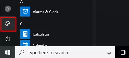 ikon setting di windows 10