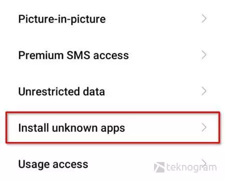 pengaturan unknown apps