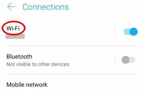 menu untuk melihat daftar wifi yang sudah terhubung