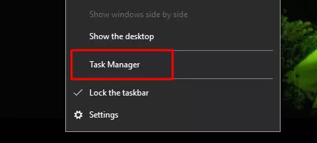 menu task manager di taskbar windows