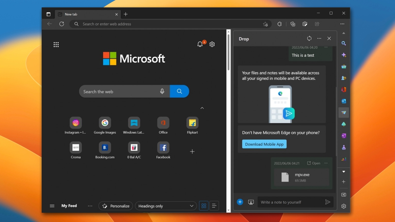 Microsoft Edge Hadirkan Fitur "Drop" untuk Memudahkan Berbagi File