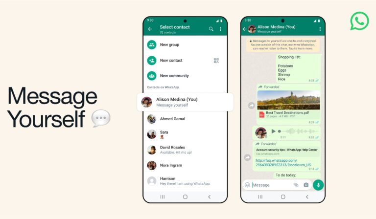 WhatsApp Luncurkan Fitur "Message Yourself" untuk Kirim Pesan dengan Diri Sendiri