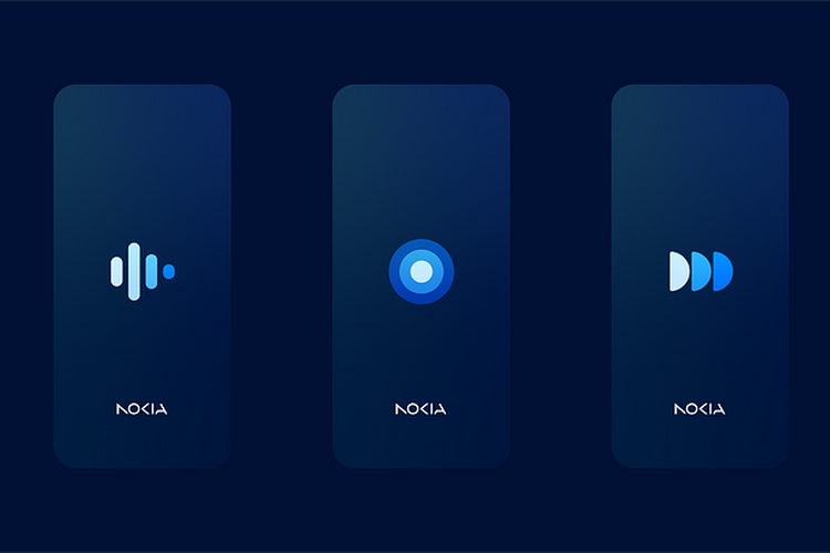 Ilustrasi PureUI Nokia dalam mode gelap