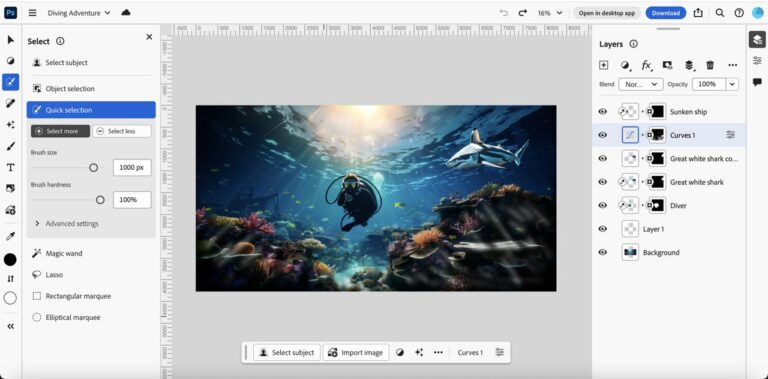 Adobe Luncurkan Photoshop Versi Web yang Dilengkapi Tools AI
